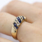 Stunning 14k Diamond and Sapphires Band. 14k Diamond and sapphire channel ring.
