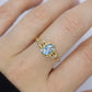 14k Aquamarine Topaz and diamond ring. Beautiful Dainty ring
