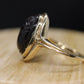 10k Tiger Eye BEETLE ring. 10k Oval Carved Beetle Scarab ring