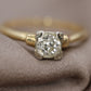 Art Deco Diamond ring. 14k Square Table Diamond 1930s Engagement ring.