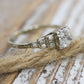 18k ART DECO Diamond 1ctw solitaire ring. 18k Large diamond engagement ring.