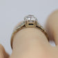 18k ART DECO Diamond 1ctw solitaire ring. 18k Large diamond engagement ring.