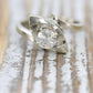 14K Bypass Diamond Solitaire Ring. Total 0.48ct Diamond Solitaire.  Stacked. Toi et moi band. White Gold ring. Sz5.5