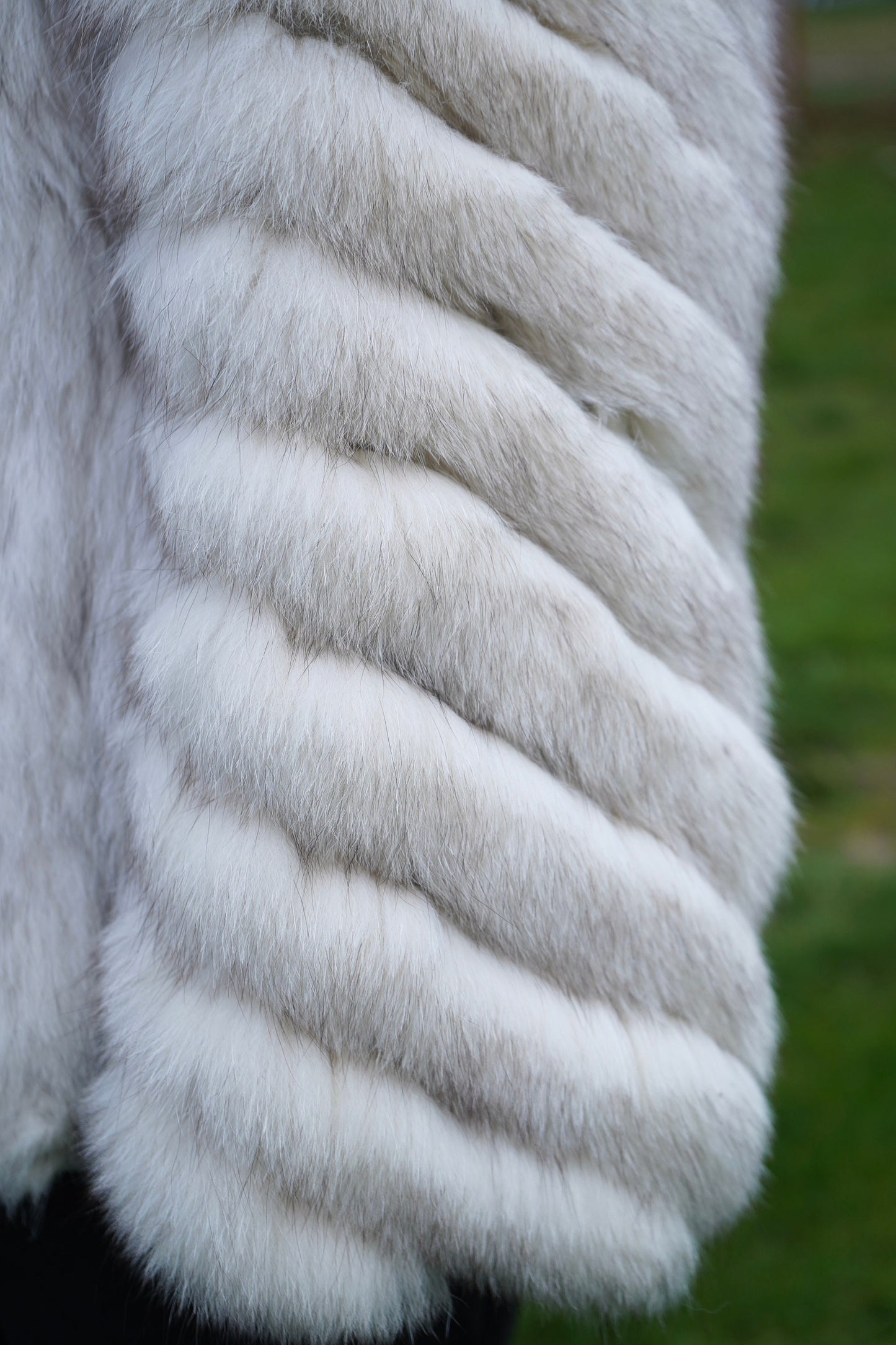 Saga Furs BLUE ARCTIC Natural FOX Fur Coat Jacket