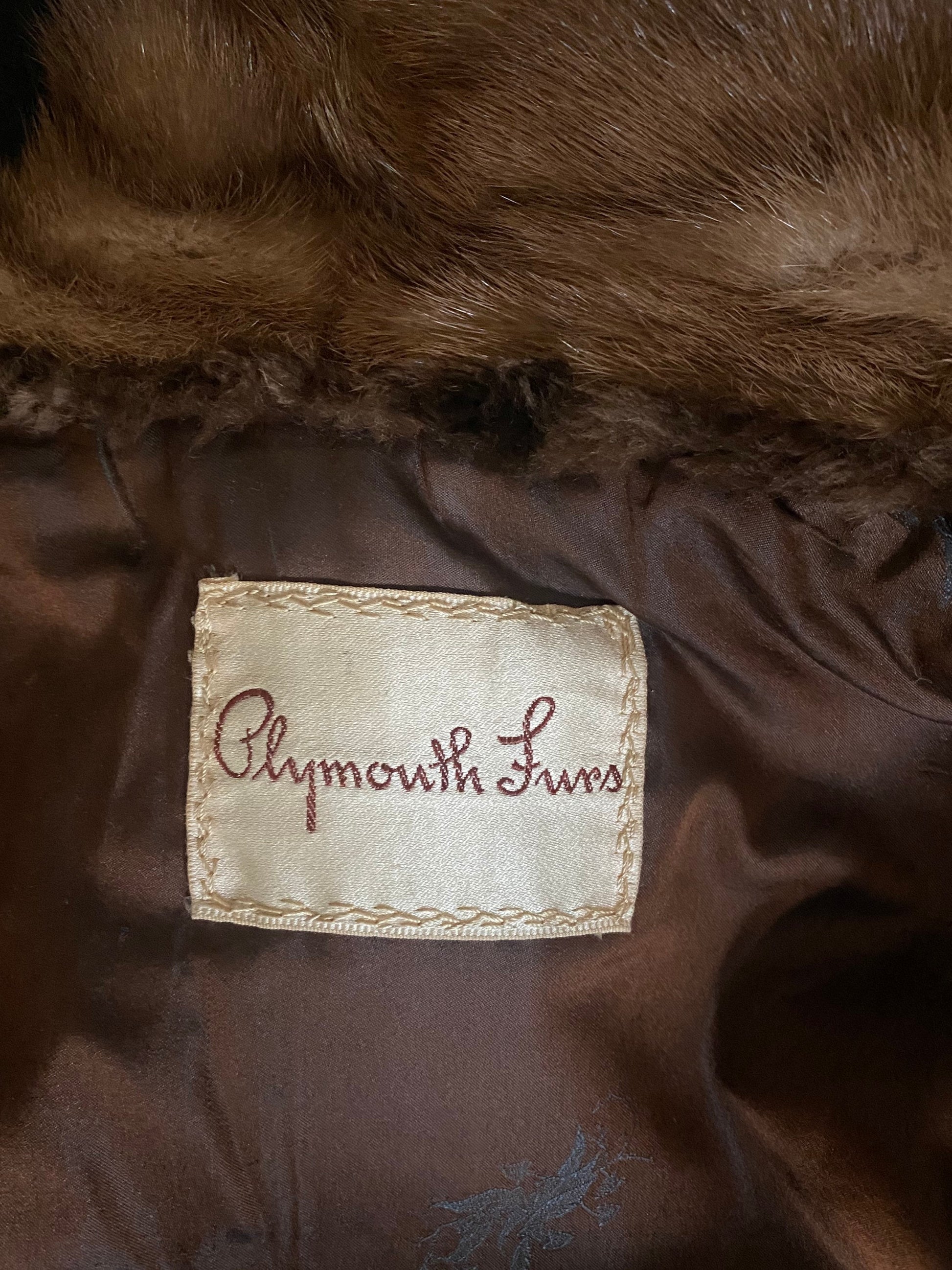 Antique Plymouth Furs FUR Long Coat / Jacket