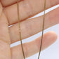 8k dainty Box chain necklace. 333 GOLD Box Chain necklace. 14.5in