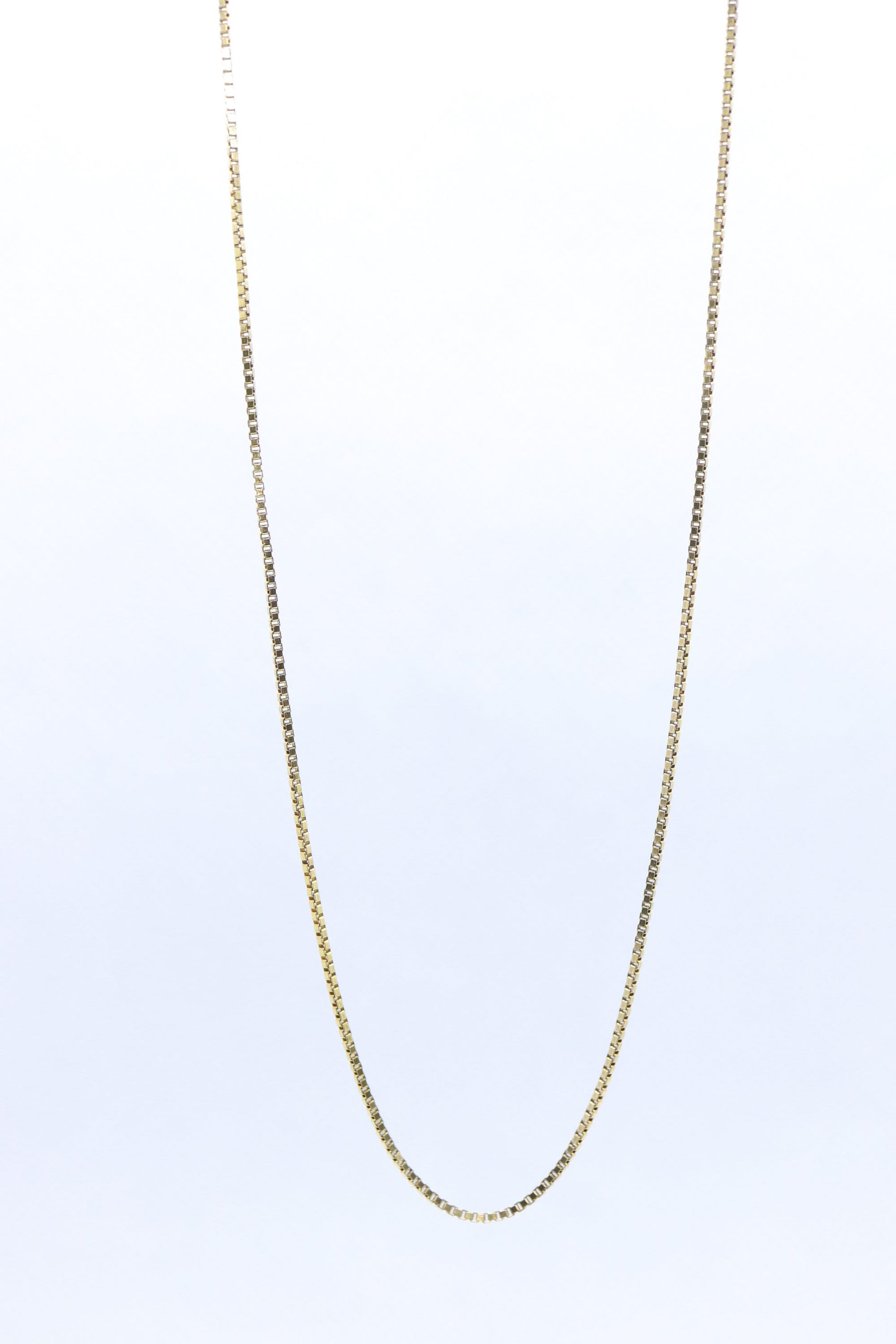 8k dainty Box chain necklace. 333 GOLD Box Chain necklace. 14.5in