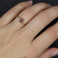 Dainty Ruby Ring. 10k round Ruby and Diamond Bypass ring