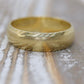 Textured 14k Gold Wedding Band. Matte 14k Yellow Gold for Men or Women Sz 10.5