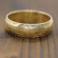 Textured 14k Gold Wedding Band. Matte 14k Yellow Gold for Men or Women Sz 10.5