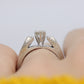 14k Diamond Solitaire with accents. 1.09ctw diamonds Vintage 14k Engagement or Wedding ring.