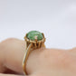 10k Green Agate Jade Jadeite ring. green cabochon ring.
