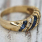Stunning 14k Diamond and Sapphires Band. 14k Diamond and sapphire channel ring.