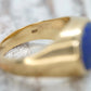 14k Mens Lapis Lazuli ring. 14k Oval Lapis Lazuli bezel set in a Heavy shank. SZ 11 13.1grams
