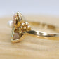 Black Hills Gold Ring with a Pearl. 10k Multi-Tone Black Hills Gold Pearl Ring.