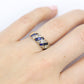 Stunning 14k Diamond and Sapphires Band. 14k Diamond and sapphire channel ring.