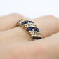 Stunning 14k Diamond and Sapphires Band. 14k Diamond and sapphire channel ring.