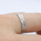 18K White Gold X Textured Cross Band 4mm. Sz 7.75. Stackable ring.
