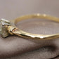 Art Deco Diamond ring. 14k Square Table Diamond 1930s Engagement ring.