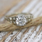 18k ART DECO Diamond 1ctw solitaire ring. 18k Large diamond engagement ring.