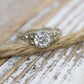 18k ART DECO Diamond 1ctw solitaire ring. 18k Large diamond engagement ring.