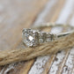18k ART DECO Diamond 1ctw solitaire ring. 18k Large diamond engagement ring.