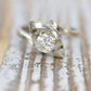 14K Bypass Diamond Solitaire Ring. Total 0.48ct Diamond Solitaire.  Stacked. Toi et moi band. White Gold ring. Sz5.5