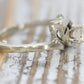 14K Bypass Diamond Solitaire Ring. Total 0.48ct Diamond Solitaire.  Stacked. Toi et moi band. White Gold ring. Sz5.5