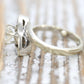 14K Bypass Diamond Solitaire Ring. Total 0.48ct Diamond Solitaire.  Stacked. Toi et moi band. White Gold ring. Sz5.5