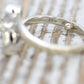 14K Bypass Diamond Solitaire Ring. Total 0.48ct Diamond Solitaire.  Stacked. Toi et moi band. White Gold ring. Sz5.5