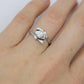 14K Bypass Diamond Solitaire Ring. Total 0.48ct Diamond Solitaire.  Stacked. Toi et moi band. White Gold ring. Sz5.5