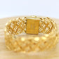 14k Rubellite Tourmaline Cabochon ring. 14 MESH ring band.