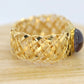 14k Rubellite Tourmaline Cabochon ring. 14 MESH ring band.