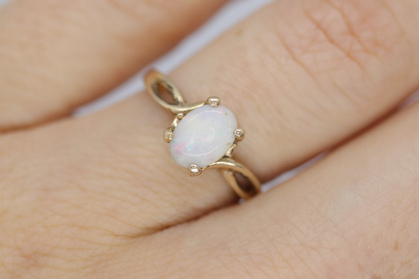 10k Opal Solitaire ring.