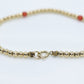 14k Gold Bead with Coral Bead Bracelet. Orange Coral bead bracelet.
