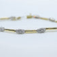 14k Diamond Tennis Bracelet. 14k 3 Stone round diamond Tennis bracelet. 7g 7.25in