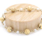Gold Filled Sphere and Pearl Bracelet. 12k 1/20 Gold Filled Sphere ball bracelet