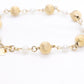 Gold Filled Sphere and Pearl Bracelet. 12k 1/20 Gold Filled Sphere ball bracelet
