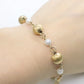 Gold Filled Sphere and Pearl Bracelet. 12k 1/20 Gold Filled Sphere ball bracelet