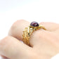 14k Rubellite Tourmaline Cabochon ring. 14 MESH ring band.