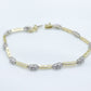 14k Diamond Tennis Bracelet. 14k 3 Stone round diamond Tennis bracelet. 7g 7.25in