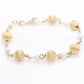 Gold Filled Sphere and Pearl Bracelet. 12k 1/20 Gold Filled Sphere ball bracelet