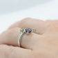 14k Blooming Flower and leaves ring. Multi gem Topaz flower ring.