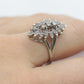 Diamond Cluster Marquise Ring. Diamond Ring. 14k Gold Ring. Multiple Diamond Cluster Marquise Solitaire. SZ 9.25