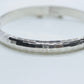 Bangle Hinged Bracelet Sterling Silver. 925 Silver Hammered Textured Bracelet