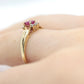 Vintage Ruby HALO Ring. 10k oval Ruby and Diamond Halo ring