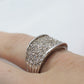 Vintage CZ Cluster Sterling silver Ring. Sz 10.5
