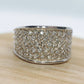 Vintage CZ Cluster Sterling silver Ring. Sz 10.5