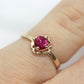 10k Dainty Ruby Ring. 10k RUBY stackable twisted stacked band