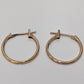 14k Gold HOOP Earrings. 14k Hoop Gloss thin dangle earrings.